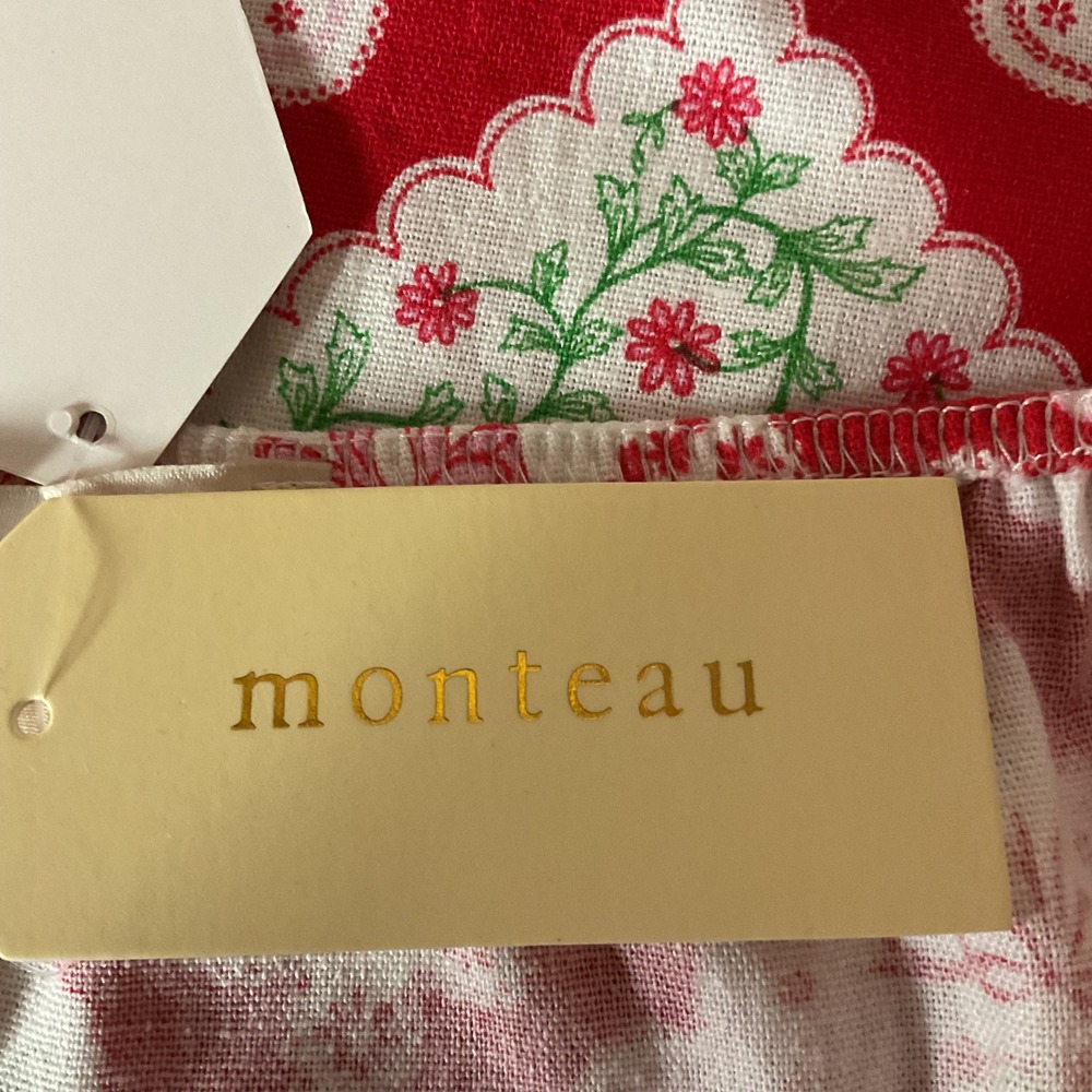 Monteau Los Angeles Women's Sleeveless Floral Linen Blend Mini Dress Size L NWT - Picture 10 of 11